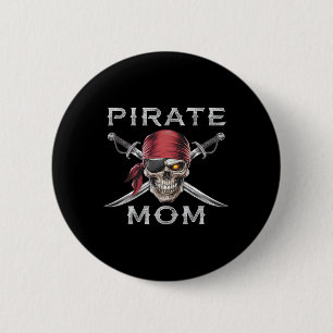 Bóton Redondo 5.08cm Pirata Mãe