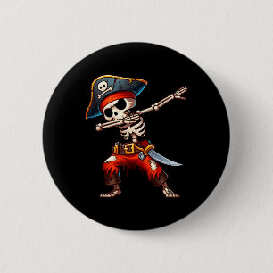 Bóton Redondo 5.08cm Piratas do Halloween Piratas do Skeleton