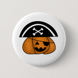 Bóton Redondo 5.08cm Pirate Pumpkin