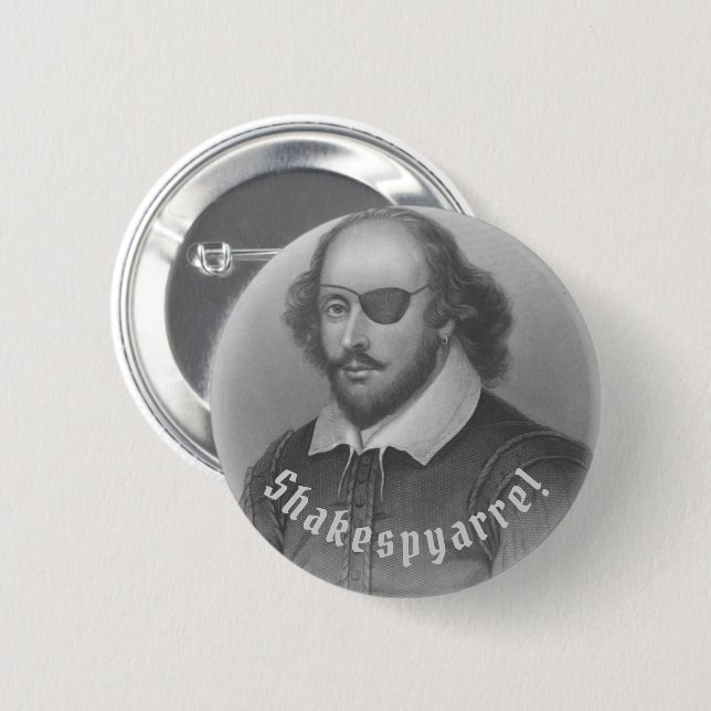 Bóton Redondo 5.08cm Pirate Shakespeare - (Frente & Verso)