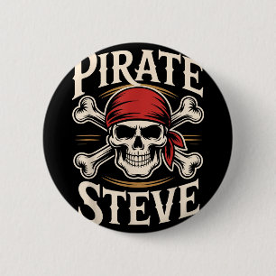 Bóton Redondo 5.08cm Pirate steve 