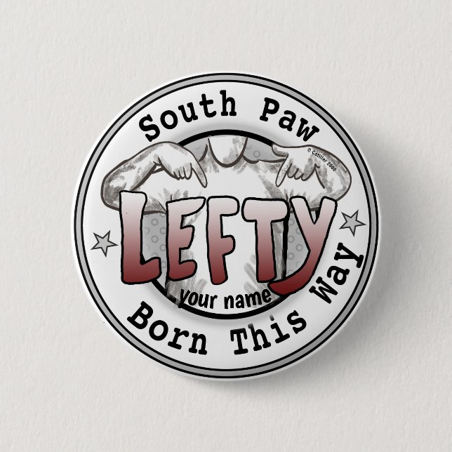 Bóton Redondo 5.08cm Pista do Sul à Esquerda (Frente)