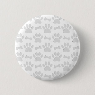 Bóton Redondo 5.08cm Pistas E Padrões De Cachorro Cortados De Papel