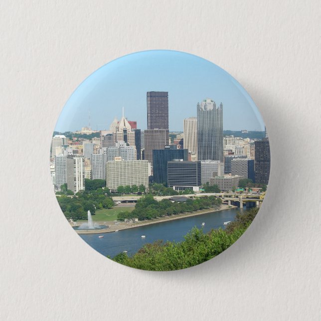 Bóton Redondo 5.08cm Pittsburgh (Frente)