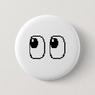 Bóton Redondo 5.08cm Pixel Ghost Eyes Halloween Jogo Figurino