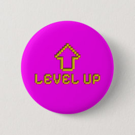 Bóton Redondo 5.08cm Pixel Level Up Gamer Pin