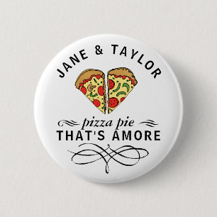 Bóton Redondo 5.08cm Pizza do amor personalizada