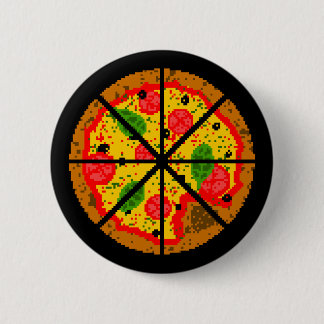 Bóton Redondo 5.08cm Pizza do pixel