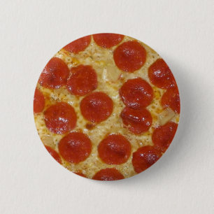 Bóton Redondo 5.08cm pizza grande de pepperoni