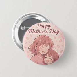 Bóton Redondo 5.08cm Placa de Dia de as mães de cor favorita da mãe