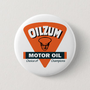 Bóton Redondo 5.08cm Placa vintage de óleo de motor Oilzum