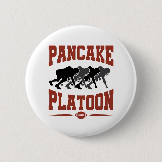 Bóton Redondo 5.08cm Platão Lineman Pancake, Ofensiva de Futebol (Frente)