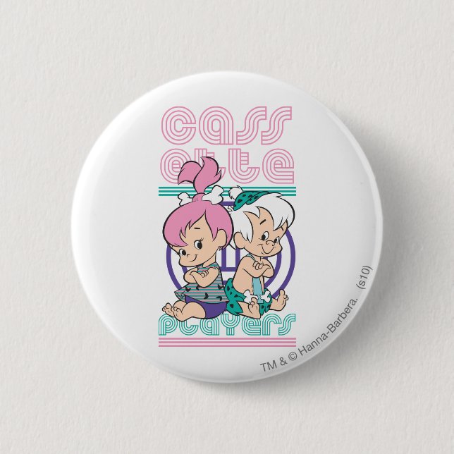 Bóton Redondo 5.08cm Players de fita PEBBLES™ e BAM-BAM™ (Frente)