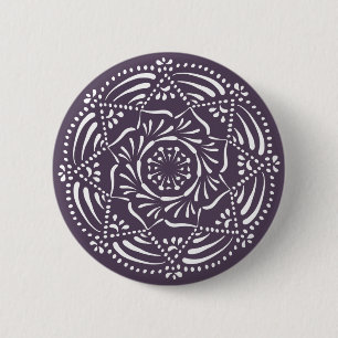 Bóton Redondo 5.08cm Plum Mandala