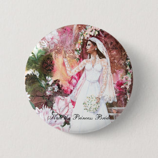 Bóton Redondo 5.08cm PMACarlson Kate a princesa Noiva Botão