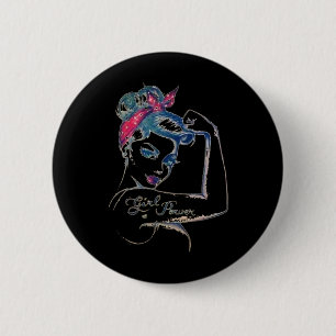 Bóton Redondo 5.08cm Podemos Curá-La Rosie Riveter Cancer Rapariga P