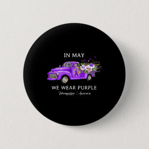 Bóton Redondo 5.08cm Podemos Usar Camiseta Roxa de Conscientização da F