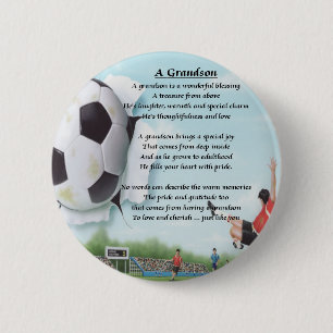 Bóton Redondo 5.08cm Poema do neto do futebol