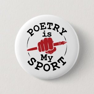 Bóton Redondo 5.08cm Poesia É O Meu Poeta Esportivo Esportivo Escritor