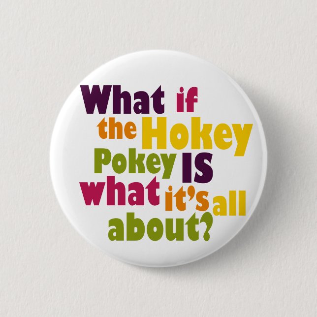 Bóton Redondo 5.08cm Pokey de Hokey (Frente)
