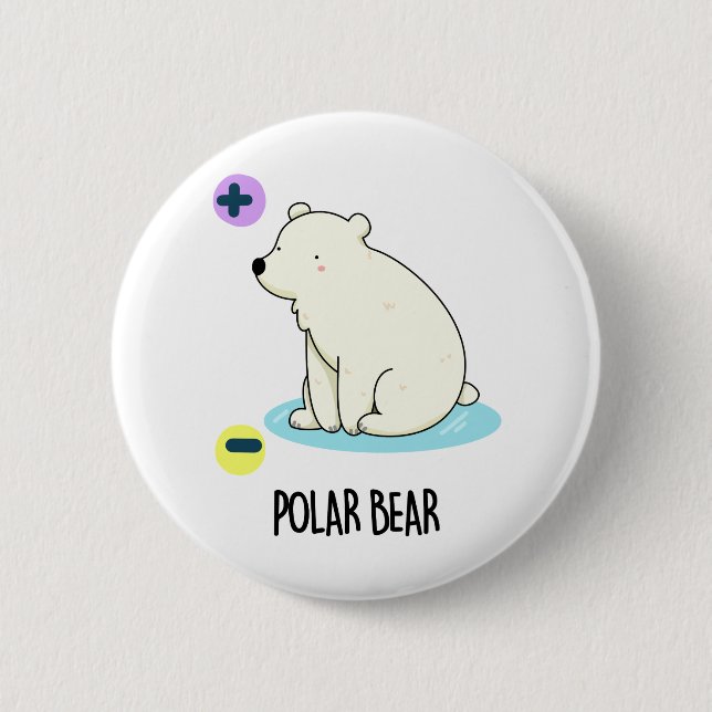 Bóton Redondo 5.08cm Polar Bear Engraçado Ciência (Frente)