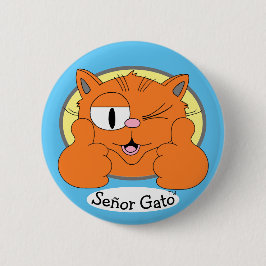 Bóton Redondo 5.08cm Polegar Para Cima Señor Gato Piscando Gato De Dese