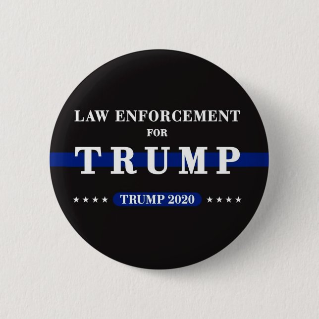 Bóton Redondo 5.08cm Polícia para Trump 2020 (Frente)