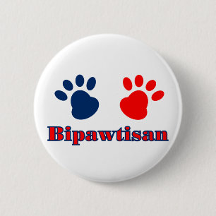 Bóton Redondo 5.08cm Política de Bipawtisan