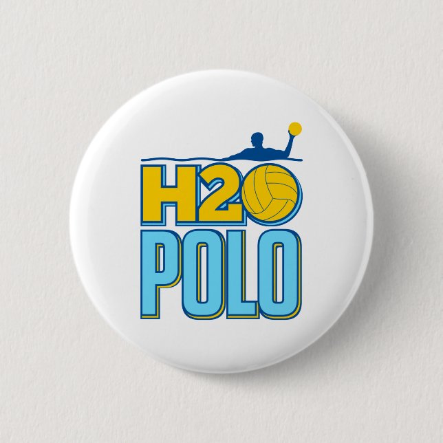 Bóton Redondo 5.08cm Polo de água H2O (Frente)
