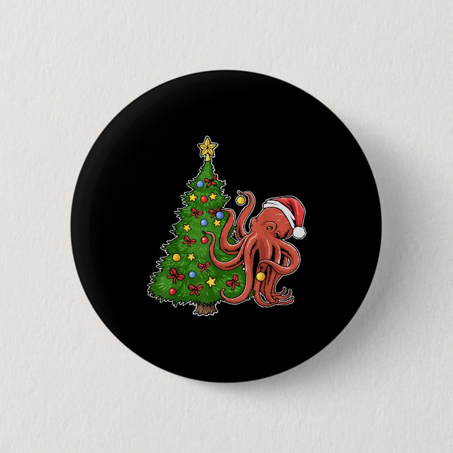 Bóton Redondo 5.08cm Polvo de Natal  (Frente)