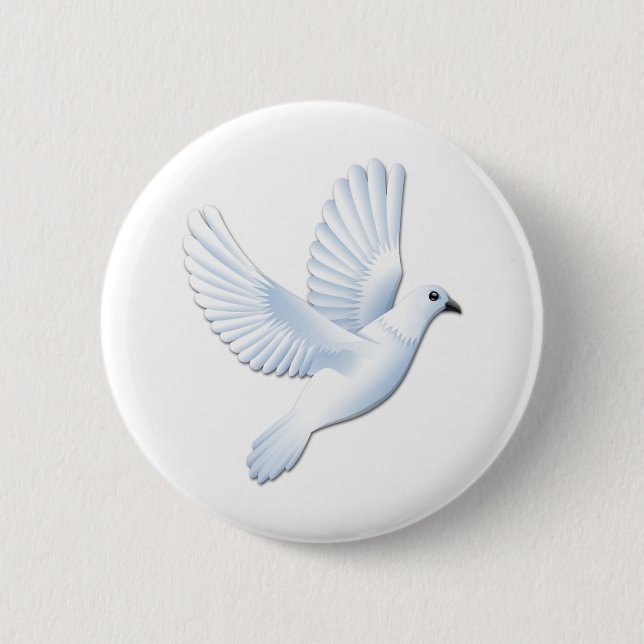 Bóton Redondo 5.08cm Pomba (Frente)