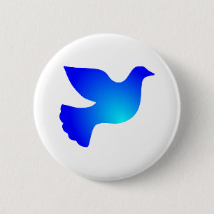 Bóton Redondo 5.08cm Pomba de paz peace dove