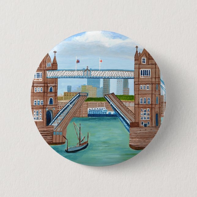 Bóton Redondo 5.08cm Ponte Londres (Frente)