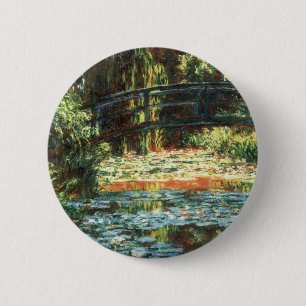 Bóton Redondo 5.08cm Ponte sobre o Waterlily Pond, por Claude Monet