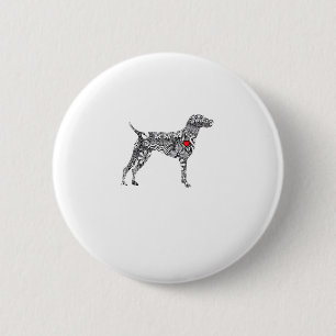 Bóton Redondo 5.08cm Ponteiro Alemão Curto I SPG Cachorro Mãe Eu Adoro