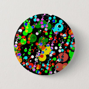 Bóton Redondo 5.08cm pontos no preto
