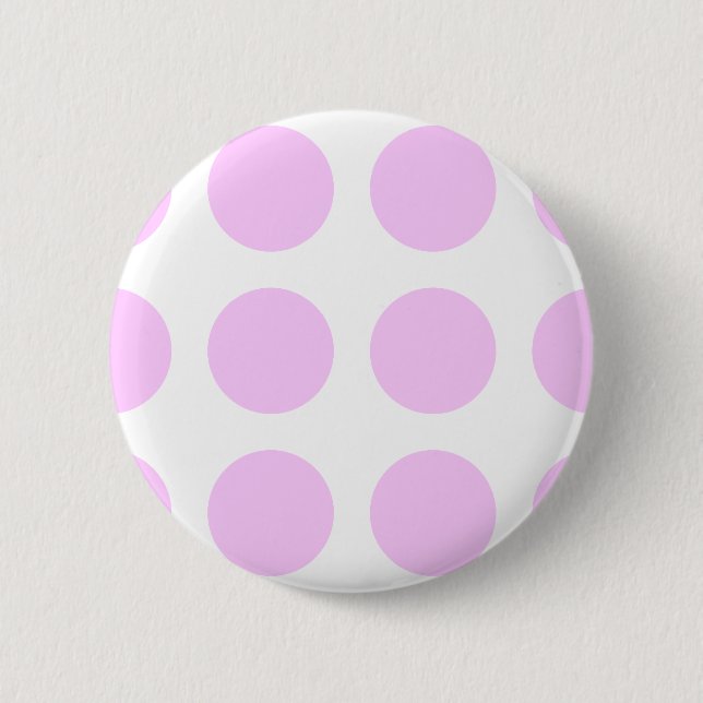 Bóton Redondo 5.08cm Pontos Polka Rosa (Frente)