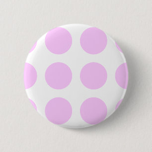 Bóton Redondo 5.08cm Pontos Polka Rosa