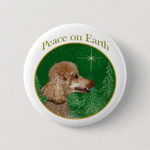 Bóton Redondo 5.08cm Poodle Peace