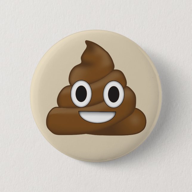 Bóton Redondo 5.08cm Poop Emoji (Frente)