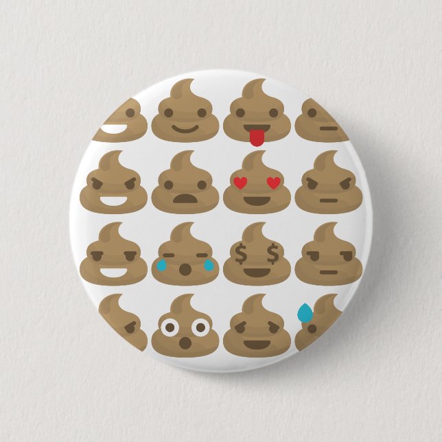 Bóton Redondo 5.08cm poop emojis (Frente)