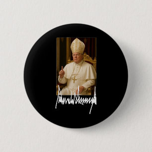 Bóton Redondo 5.08cm Pope Trump Engraçado Presidente Americano Trump Va