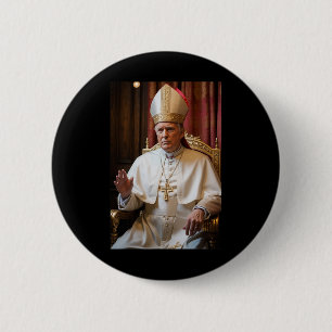 Bóton Redondo 5.08cm Pope Trump Engraçado Presidente Trump Quer Ser O N
