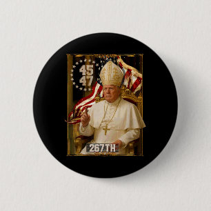 Bóton Redondo 5.08cm Pope Trump Engraçado Presidente Trump Quer Ser O N