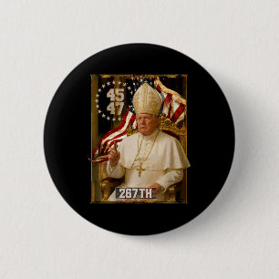 Bóton Redondo 5.08cm Pope Trump Engraçado Presidente Trump Quer Ser O N