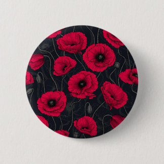 Bóton Redondo 5.08cm Poppies vermelhos