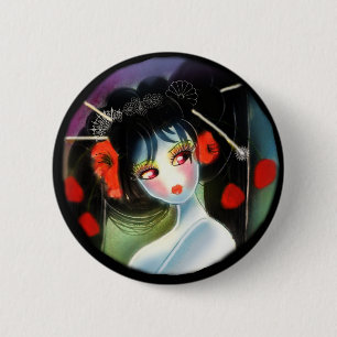 Bóton Redondo 5.08cm poppy geisha