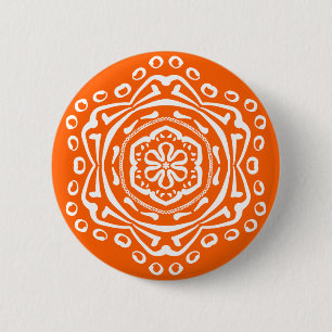 Bóton Redondo 5.08cm Poppy Mandala