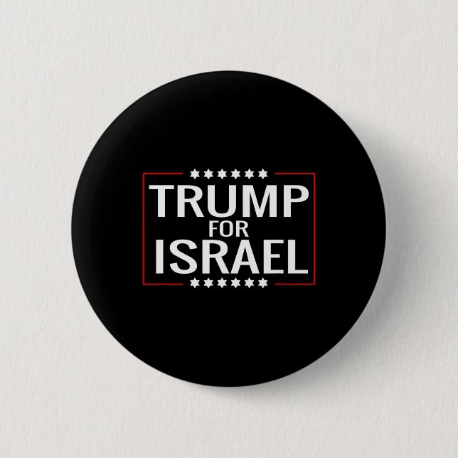 Bóton Redondo 5.08cm Por Trump 2020 Hebraico Rally Sign-jedesejo Israel (Frente)
