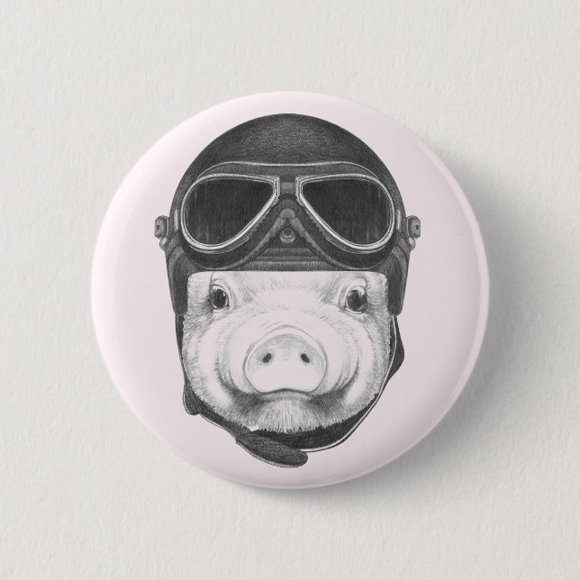 Bóton Redondo 5.08cm Porco (Frente)